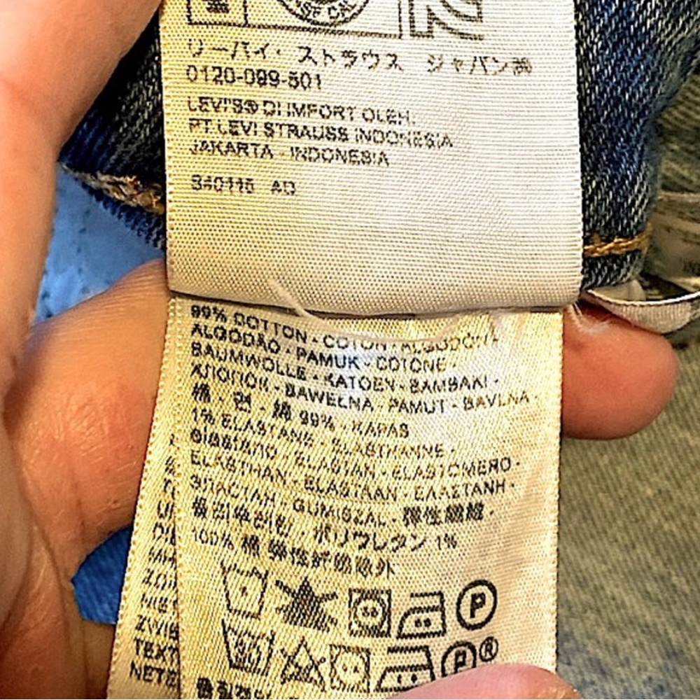 LEVI’S 711 Skinny - Denim Blue Jeans - Size 30 x 32 - Distress - Picture 8 of 10